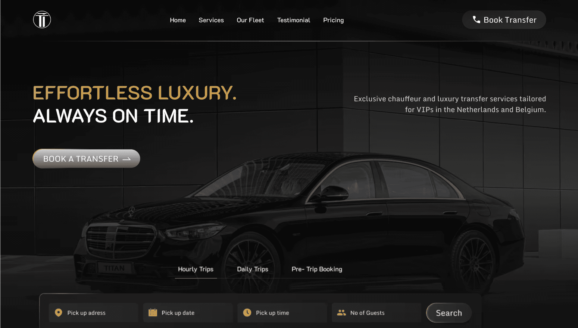 Titan Transfers website by Weblyfe