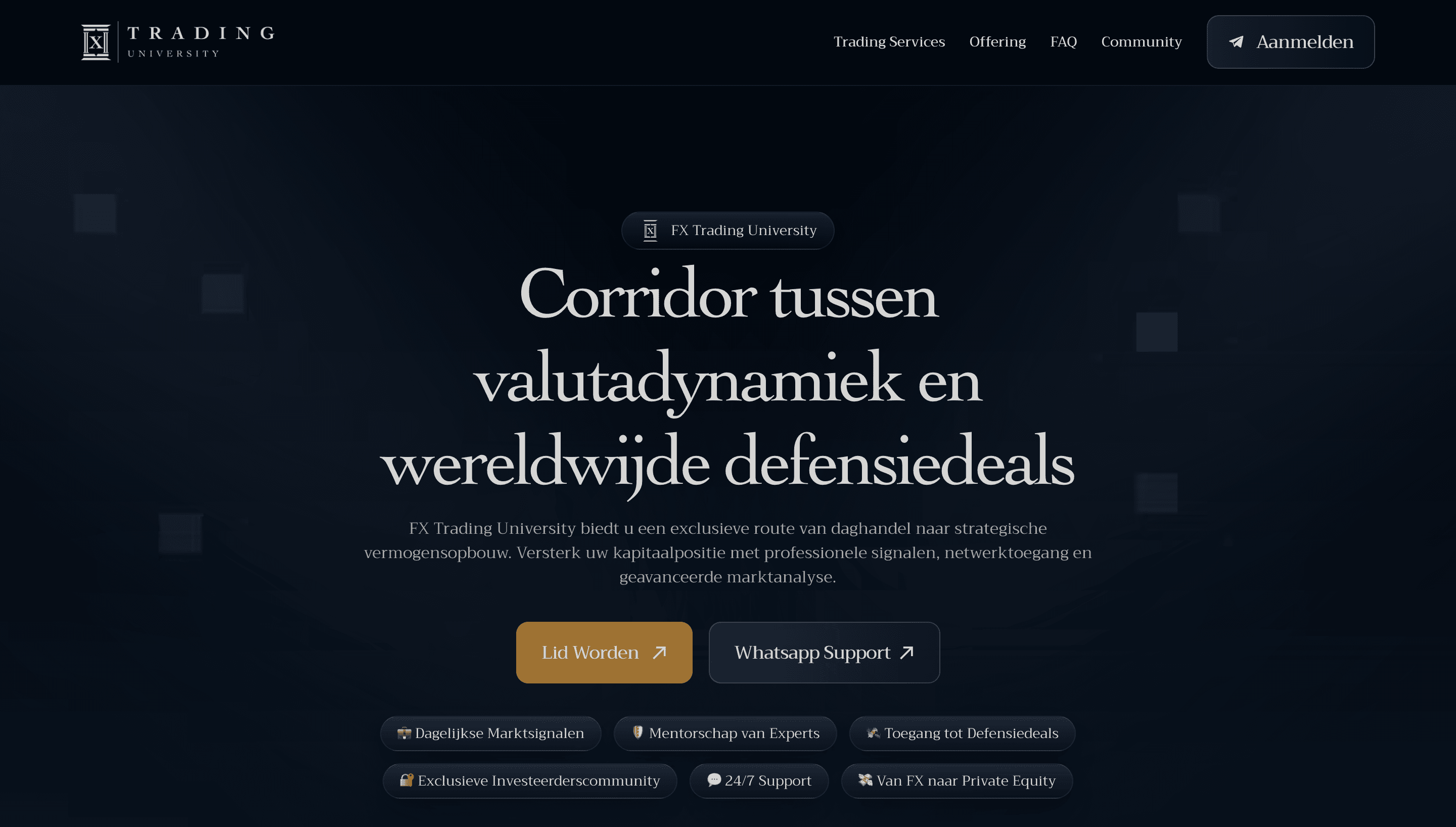 Fx Trading University website by Weblyfe