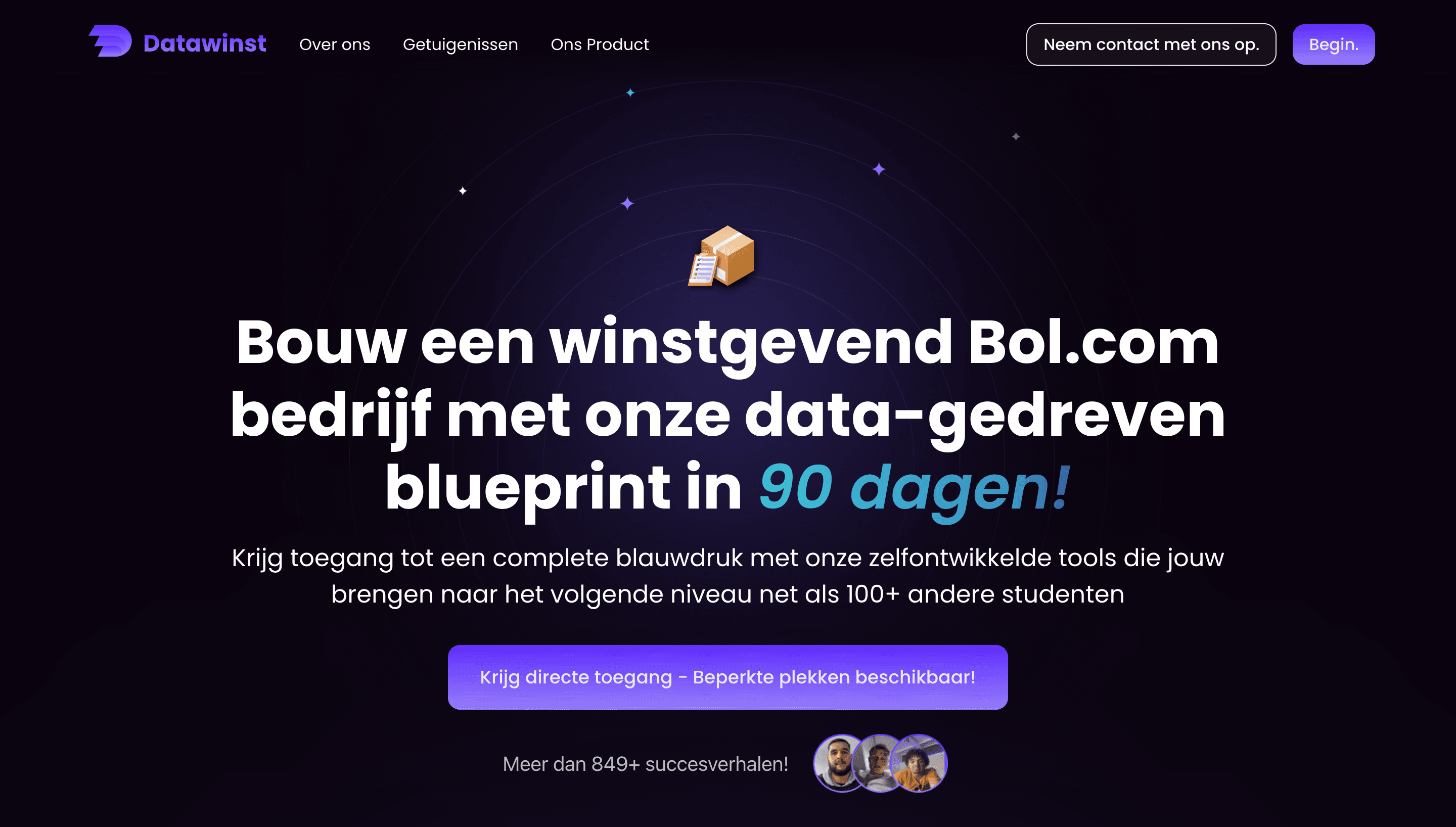 Datawinst project screenshot 1