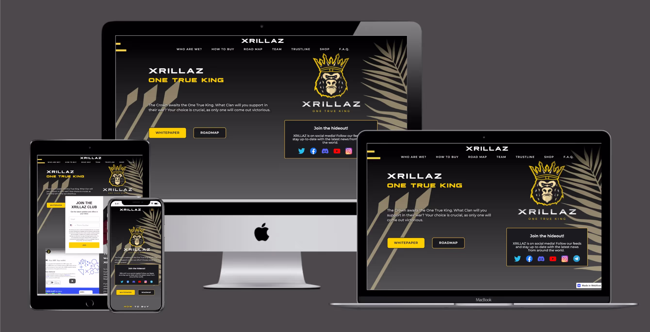 Xrillaz website by Weblyfe
