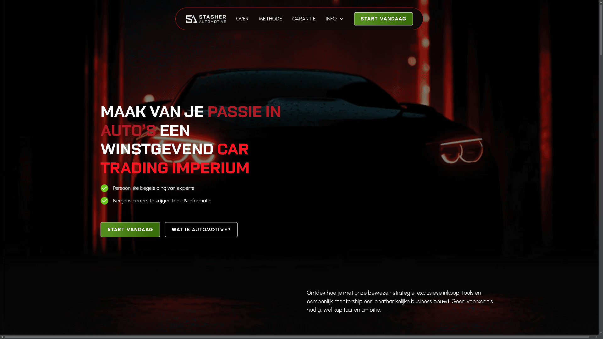 Stasher Automotive website by Weblyfe