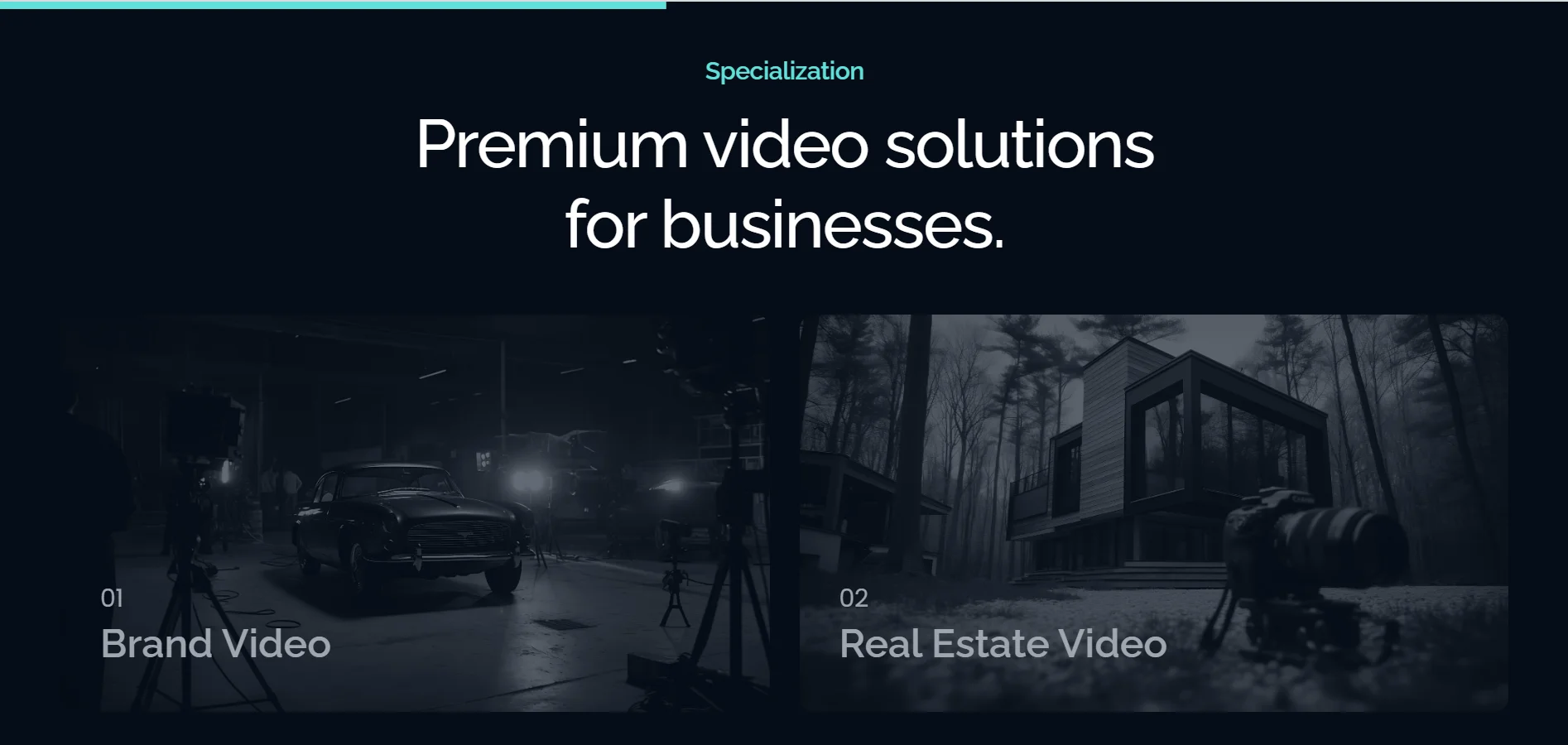 CineVision Video Production website by Weblyfe