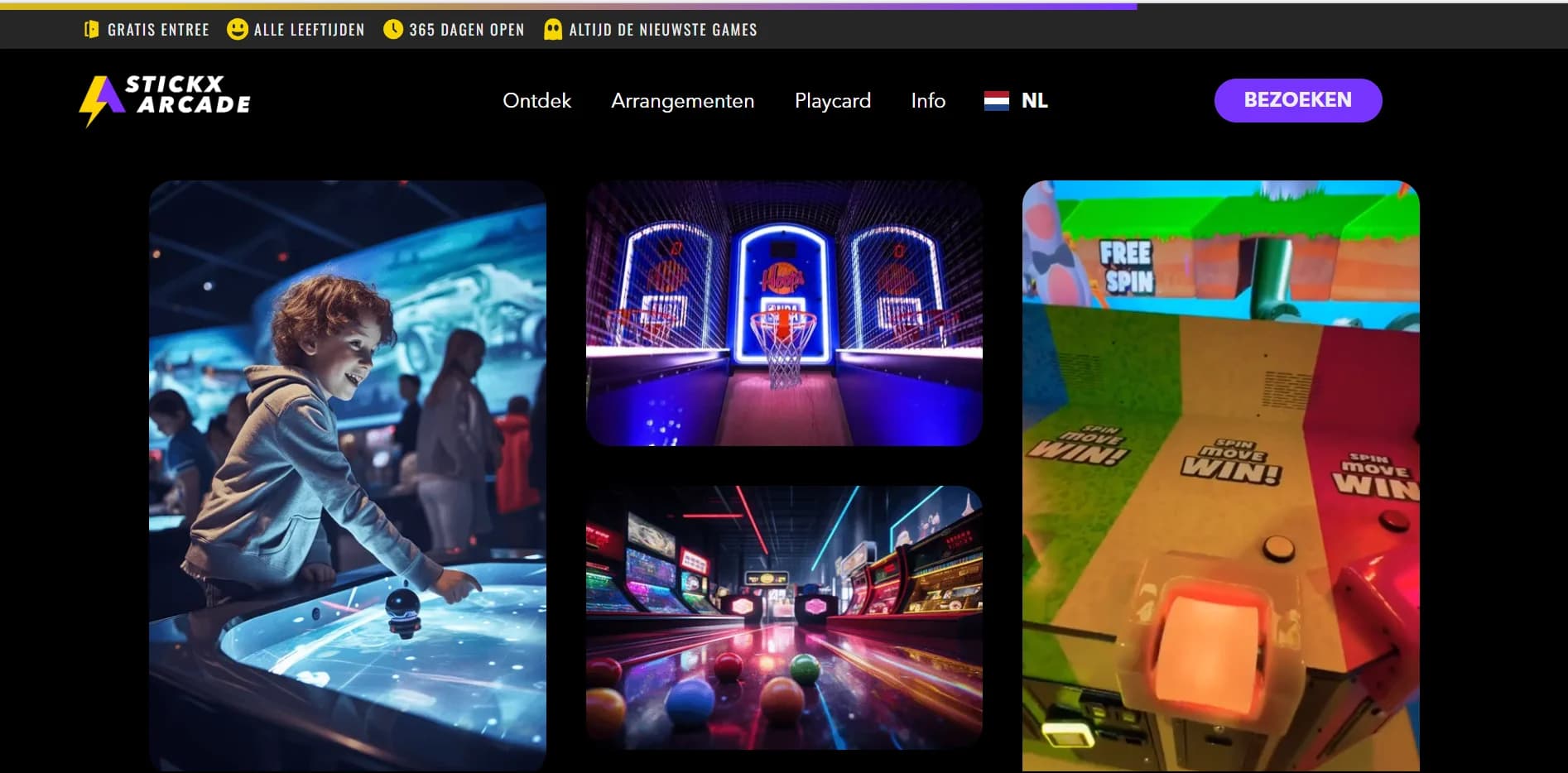 Stickx Arcade website by Weblyfe